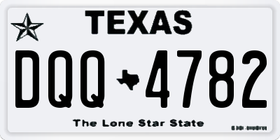 TX license plate DQQ4782