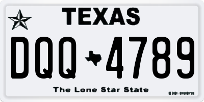 TX license plate DQQ4789