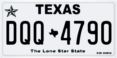 TX license plate DQQ4790