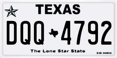 TX license plate DQQ4792