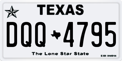 TX license plate DQQ4795