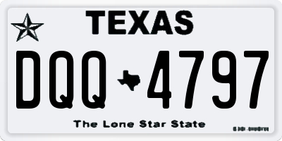 TX license plate DQQ4797