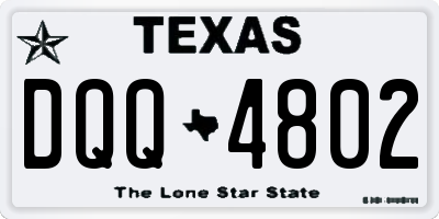 TX license plate DQQ4802