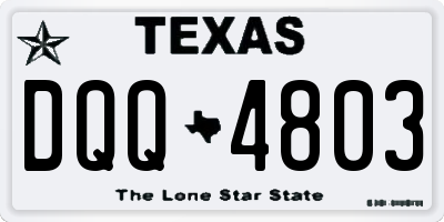 TX license plate DQQ4803