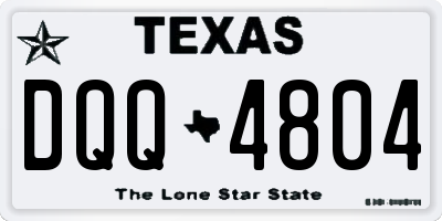 TX license plate DQQ4804