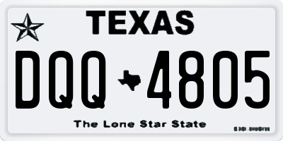 TX license plate DQQ4805