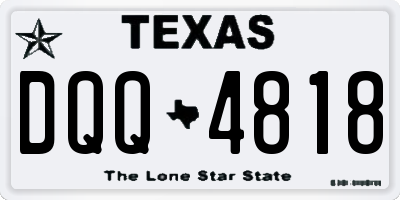 TX license plate DQQ4818