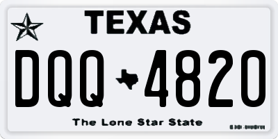 TX license plate DQQ4820