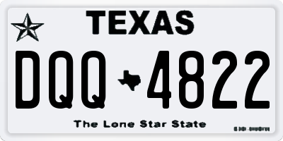 TX license plate DQQ4822