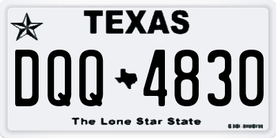 TX license plate DQQ4830