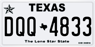 TX license plate DQQ4833