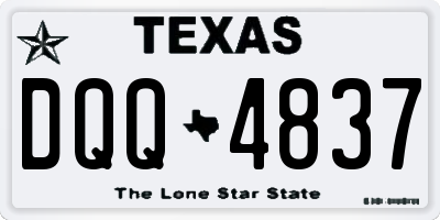 TX license plate DQQ4837