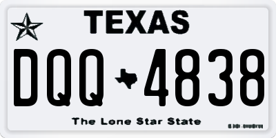 TX license plate DQQ4838