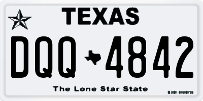 TX license plate DQQ4842