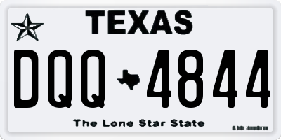 TX license plate DQQ4844