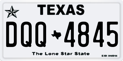 TX license plate DQQ4845