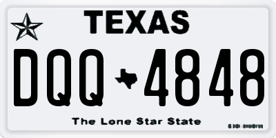 TX license plate DQQ4848