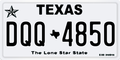 TX license plate DQQ4850