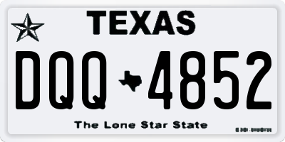 TX license plate DQQ4852