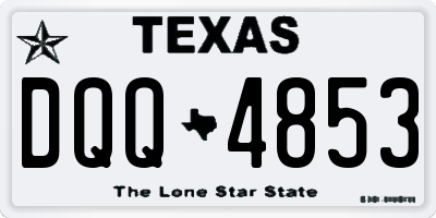 TX license plate DQQ4853