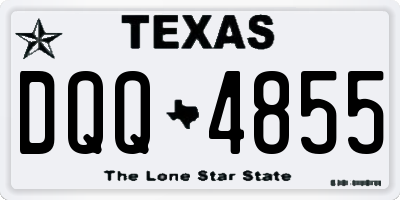 TX license plate DQQ4855