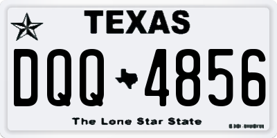 TX license plate DQQ4856