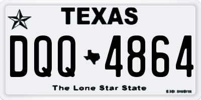 TX license plate DQQ4864