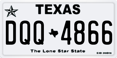 TX license plate DQQ4866