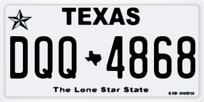 TX license plate DQQ4868