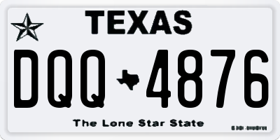 TX license plate DQQ4876