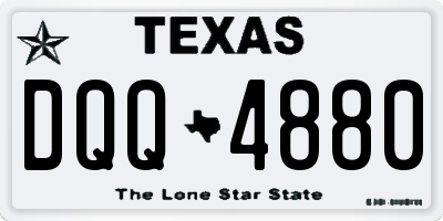 TX license plate DQQ4880