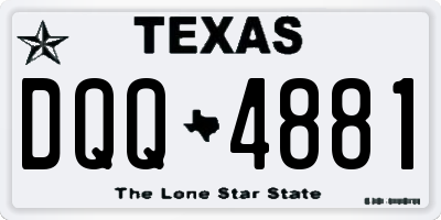 TX license plate DQQ4881
