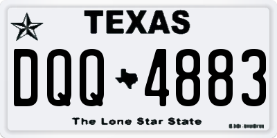 TX license plate DQQ4883