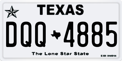 TX license plate DQQ4885