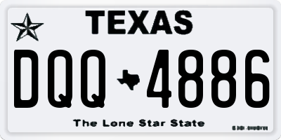 TX license plate DQQ4886