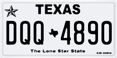 TX license plate DQQ4890