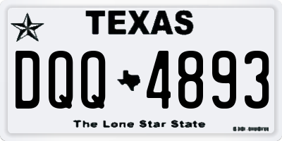 TX license plate DQQ4893