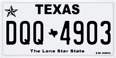 TX license plate DQQ4903