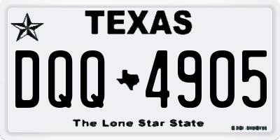 TX license plate DQQ4905