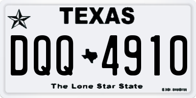TX license plate DQQ4910