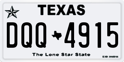 TX license plate DQQ4915