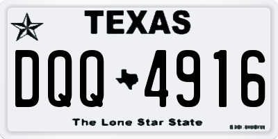 TX license plate DQQ4916