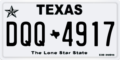TX license plate DQQ4917