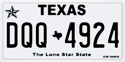 TX license plate DQQ4924