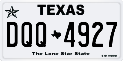 TX license plate DQQ4927