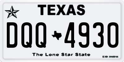 TX license plate DQQ4930