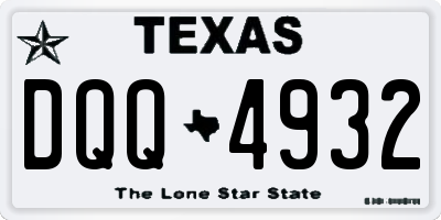 TX license plate DQQ4932