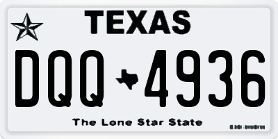 TX license plate DQQ4936