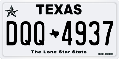 TX license plate DQQ4937