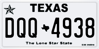 TX license plate DQQ4938